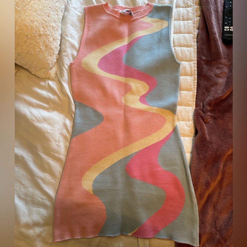 Runway Scout Abstract Geo Bodycon Dress Bandage XS EUC